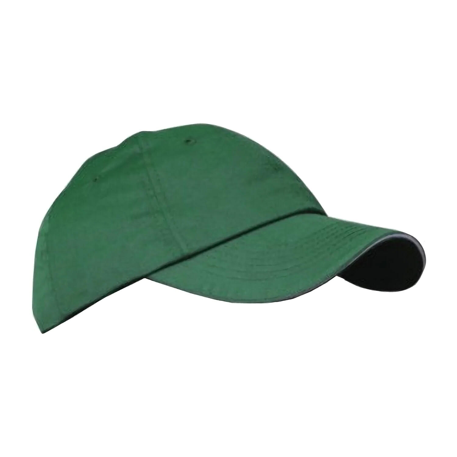 Plain Premium Heavy Brushed Baseball Cap (Forest/Putty) 2/3