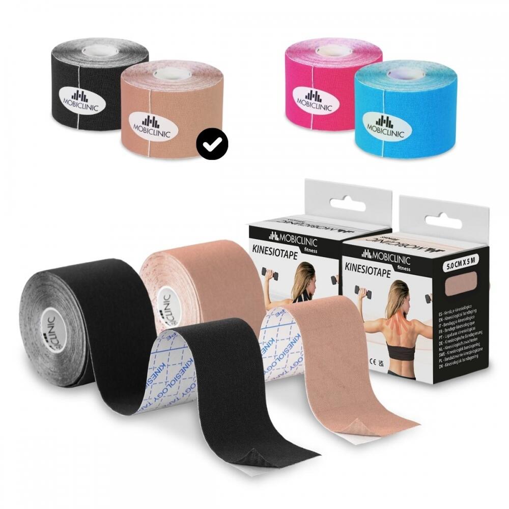 Pack of 2 Mobitape Kinesiotape Waterproof Elastic Neuromuscular Bandage