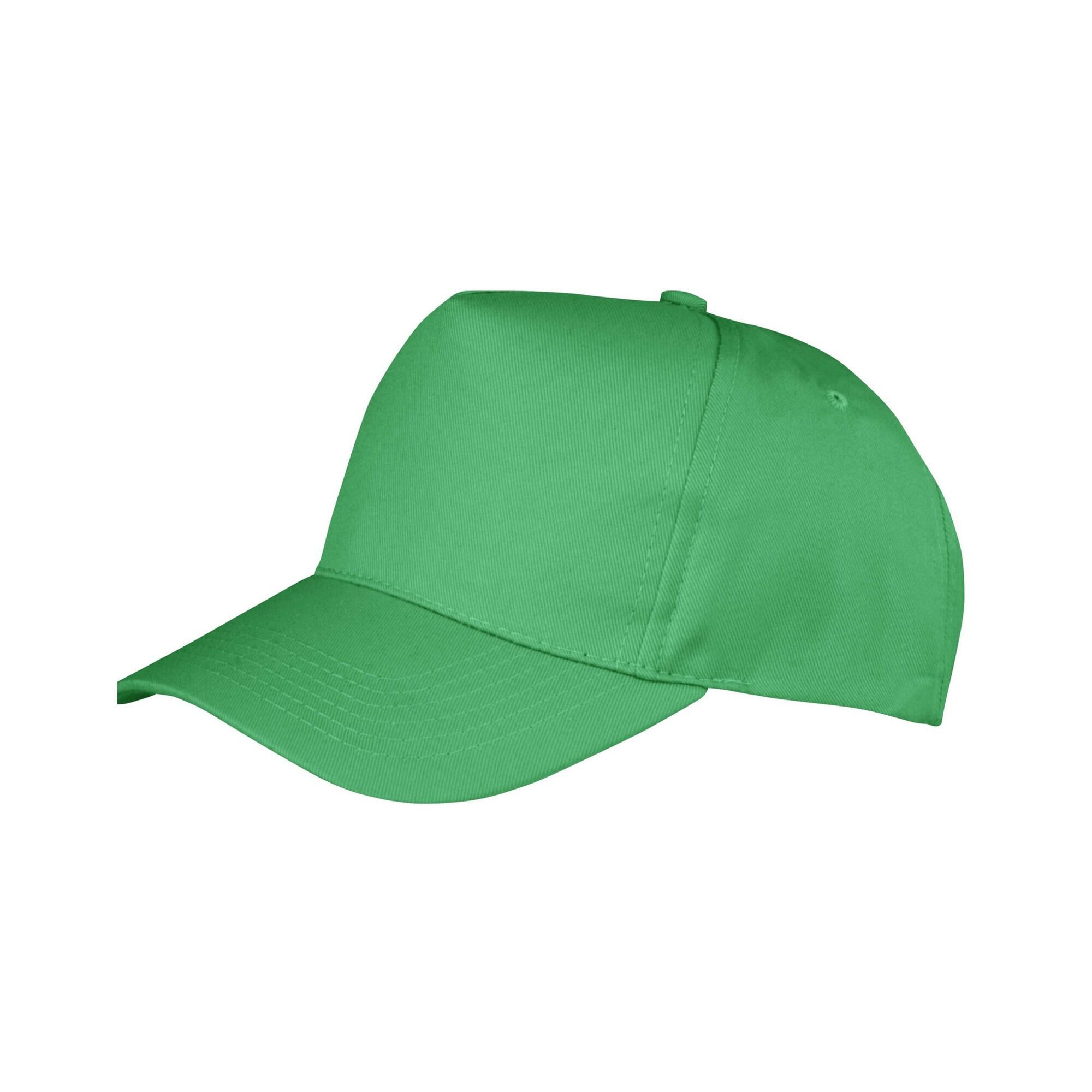 Boston 5 Panel Polycotton Baseball Cap (Apple Green) 2/2