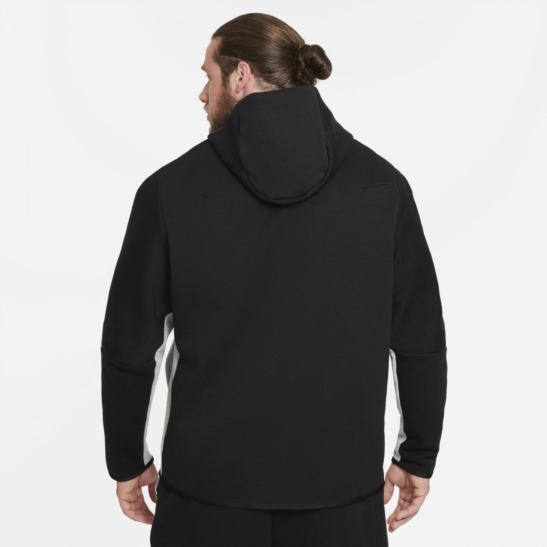 Completo - Walking - Uomo - Tech Fleece con zip - Nero/Grigio melange 2/3