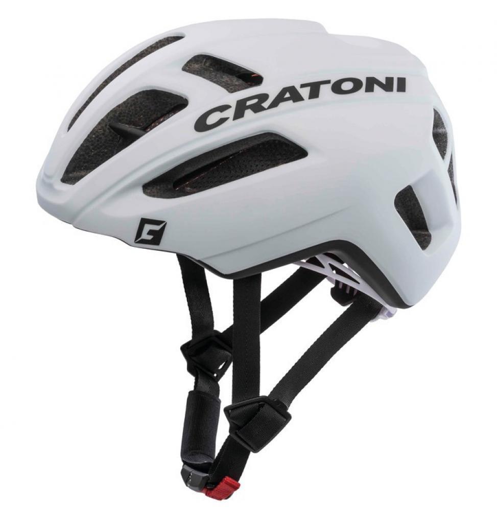 Kask rowerowy C-Pro biały matowy gumowany 3/3