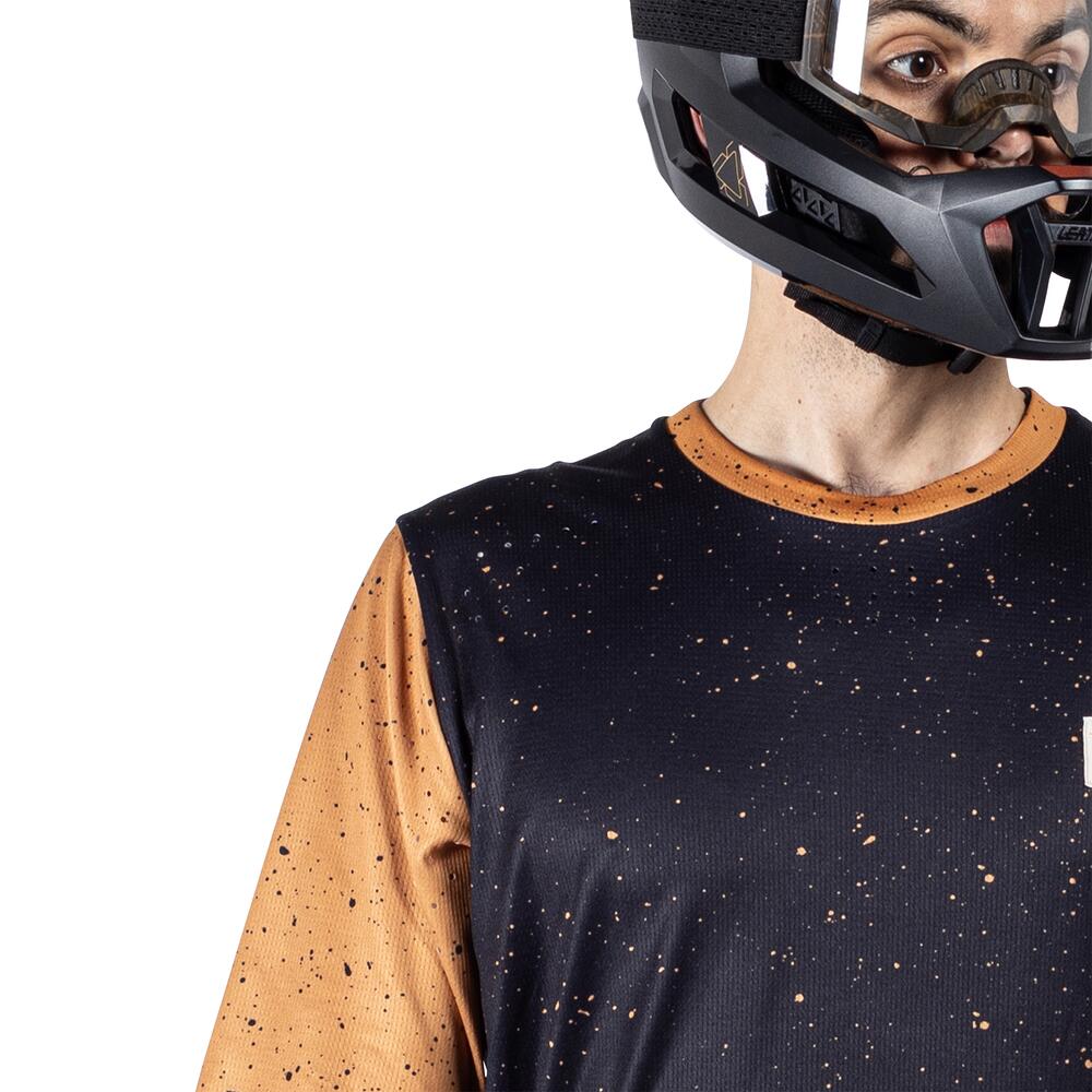 Maglia MTB Enduro 3.0 elastica con maniche a tre quarti Marrone Uomo 3/7