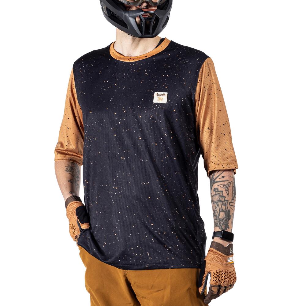 Maglia MTB Enduro 3.0 elastica con maniche a tre quarti Marrone Uomo 4/7