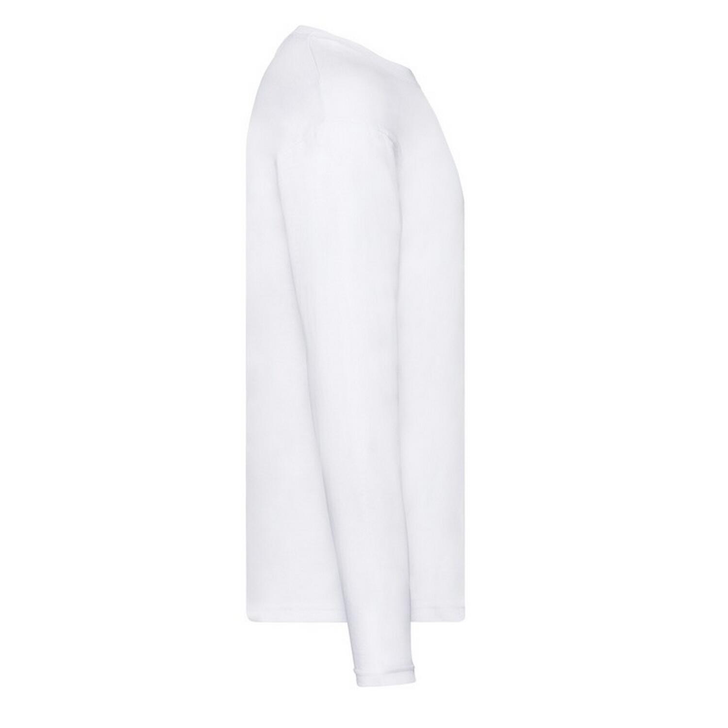 Maglietta Manica Lunga Uomo Fruit Of The Loom Original Bianco 3/3