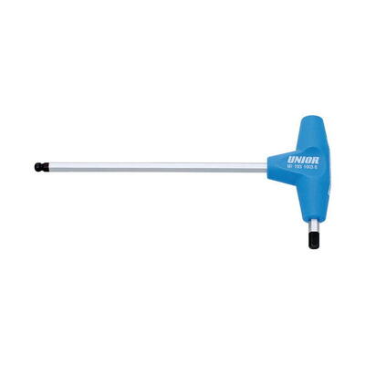 Chiave a brugola Unior T con testa sferica 4 mm 155 mm.