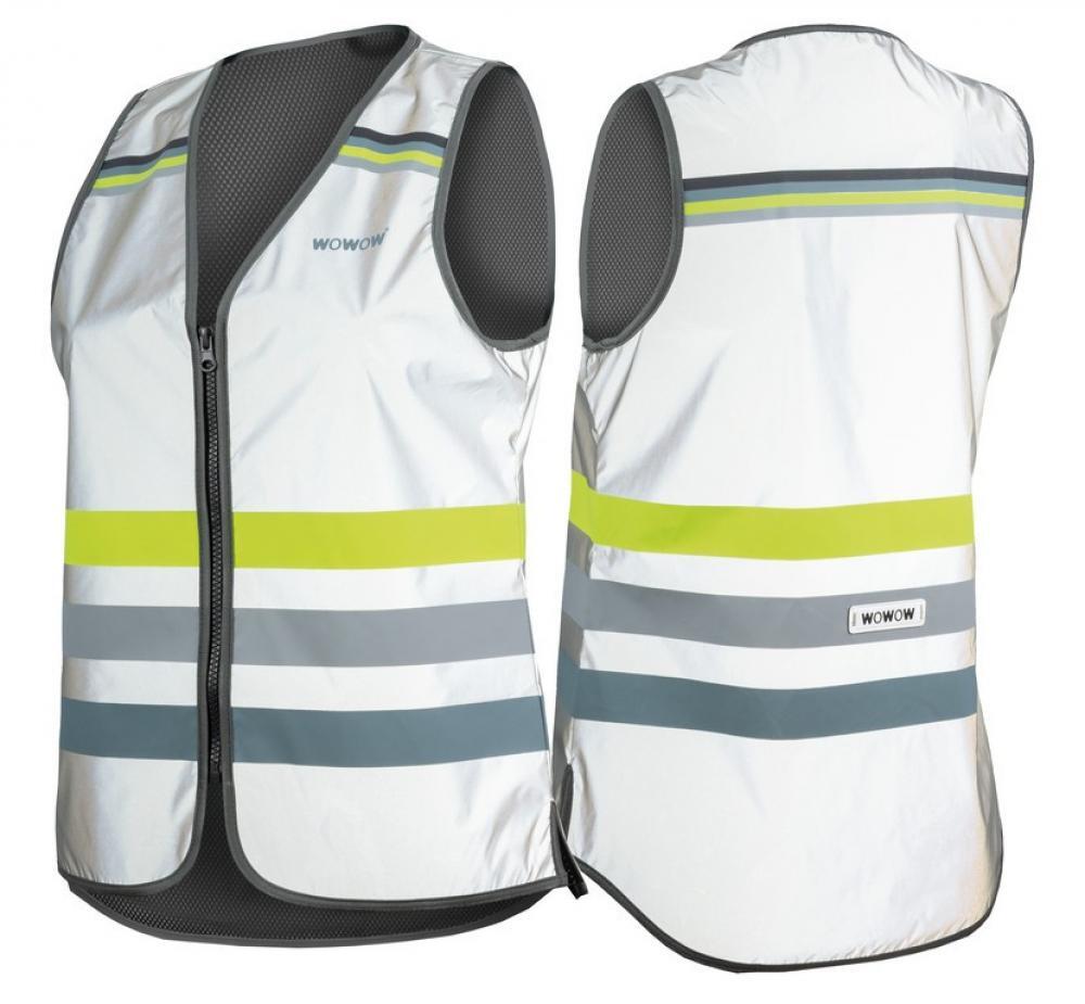WOWOW Gilet de sécurité Lucy Full Reflective pour femmes, blanc 2/3