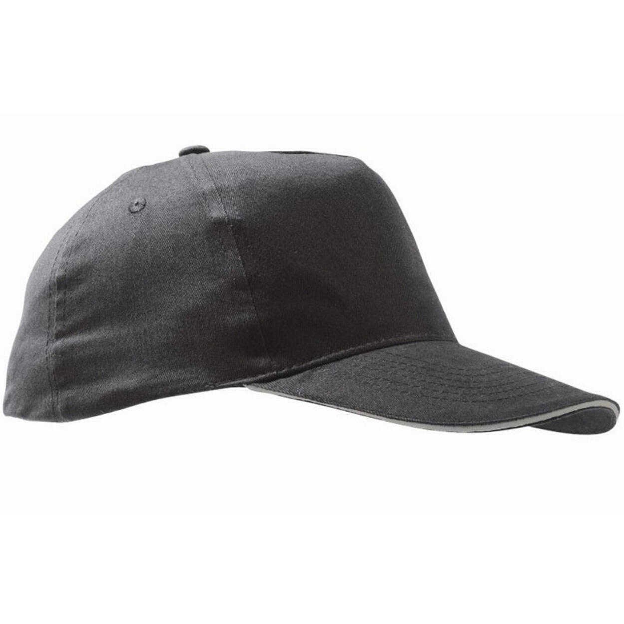 SOL'S Unisex Sunny 5 Panel Baseball Cap (Dark Grey/Light Grey)