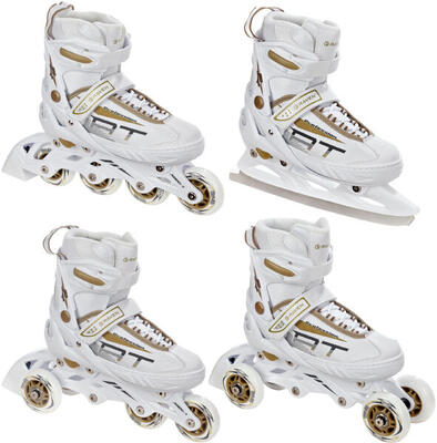 Patines Ajustables 4en1 Profession Blanco/Menta