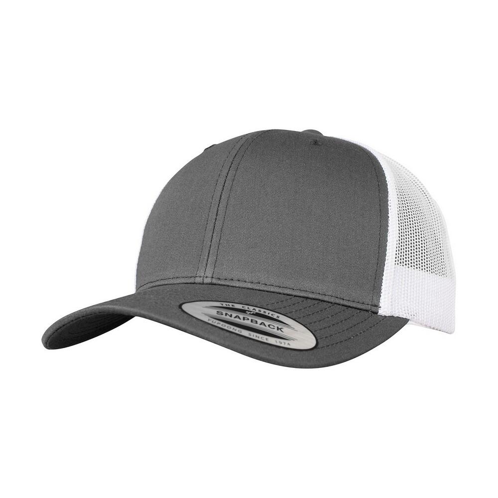 FLEXFIT Unisex Adult Retro Two Tone Trucker Cap (Dark Grey/White)