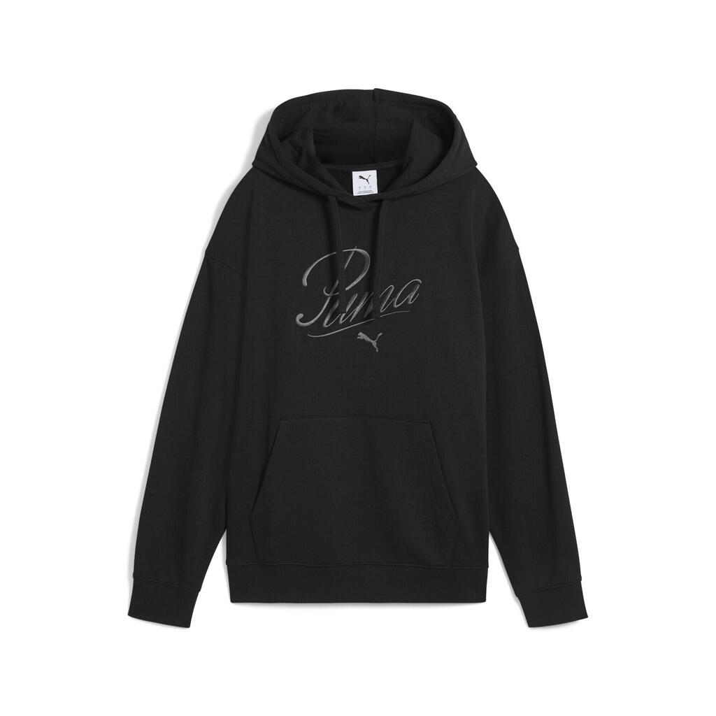 Womens/Ladies ESS Script Comfort Hoodie (Black)