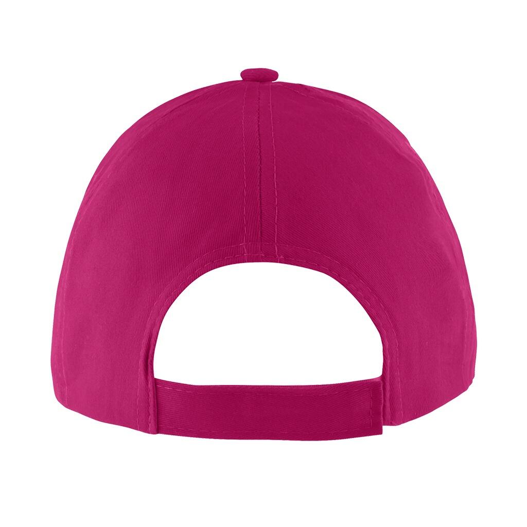 Unisex Buzz 5 Panel Baseball Cap (Fuchsia) 2/4