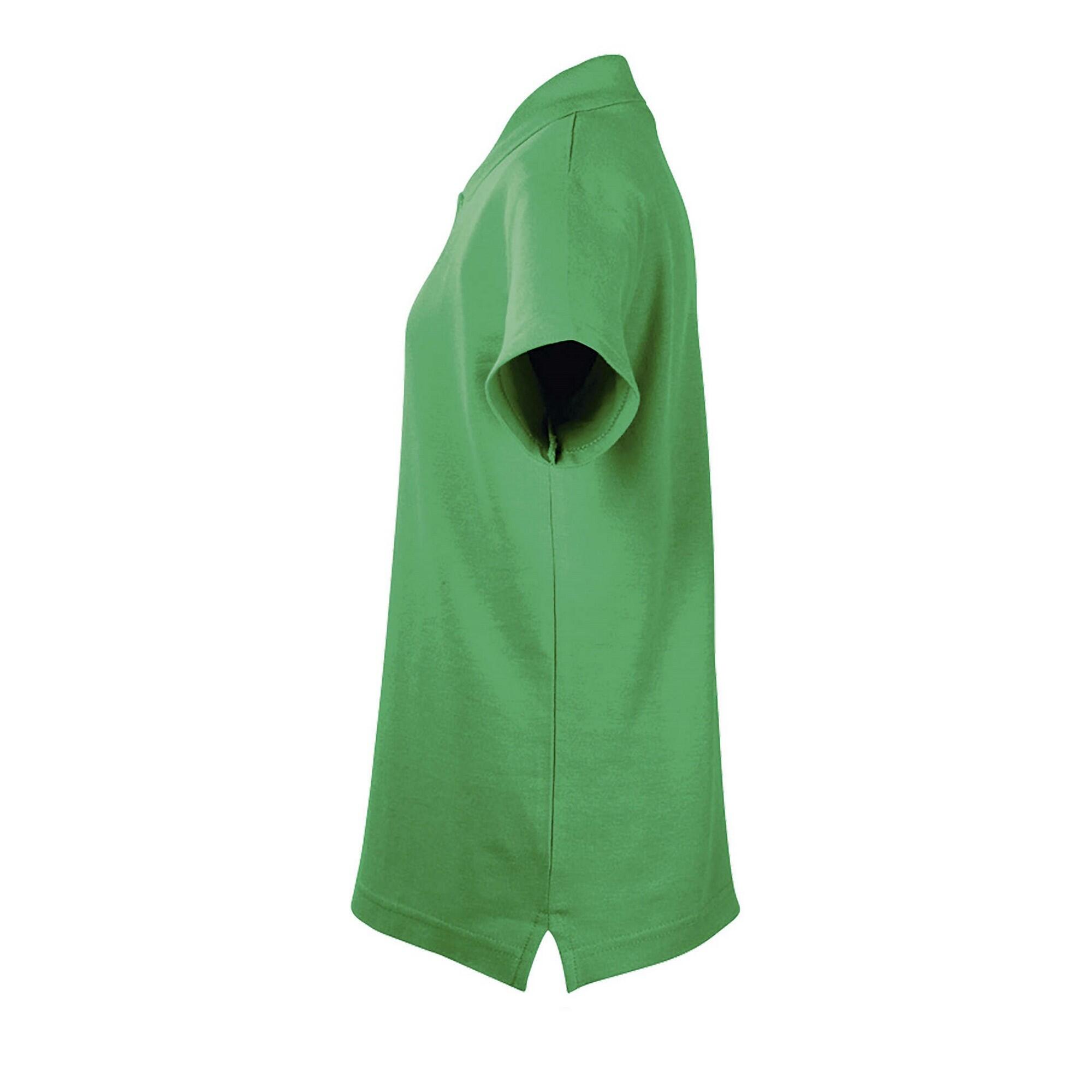 Kids Unisex Summer II Pique Polo Shirt (Kelly Green) 3/5