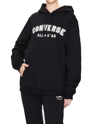 Converse Go-to wordmark Black fleece hoodies.