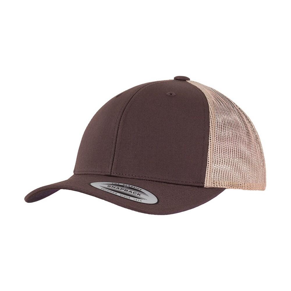 FLEXFIT Unisex Adult Retro Two Tone Trucker Cap (Brown/Khaki)