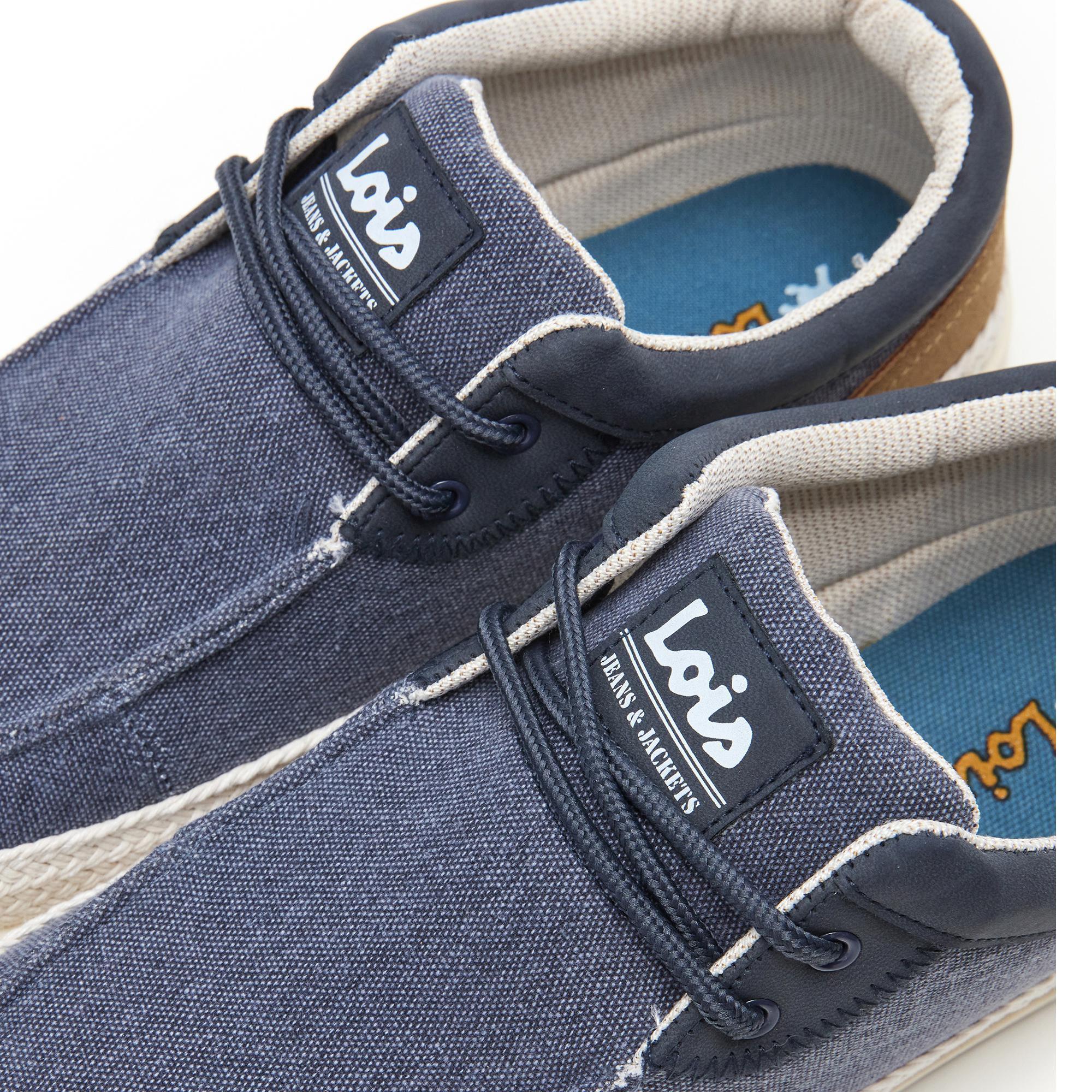 Zapatillas Caminar Hombre Lois 61385 Azul marino con Cordones 5/5