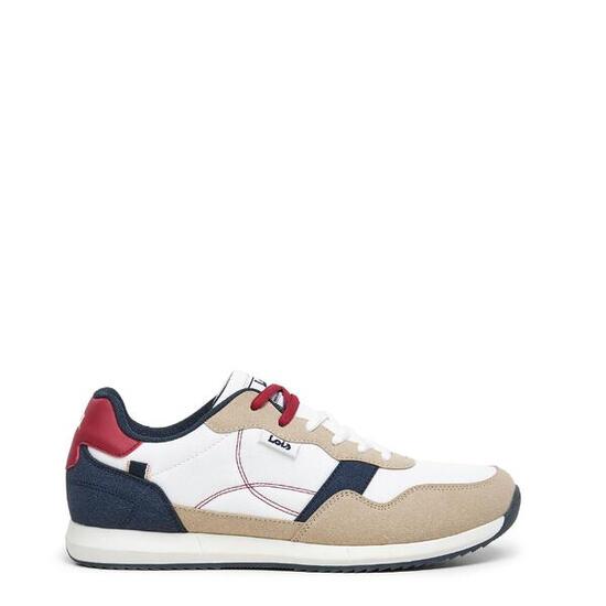 Zapatillas Running Hombre Lois 64469 Blancas con Cordones