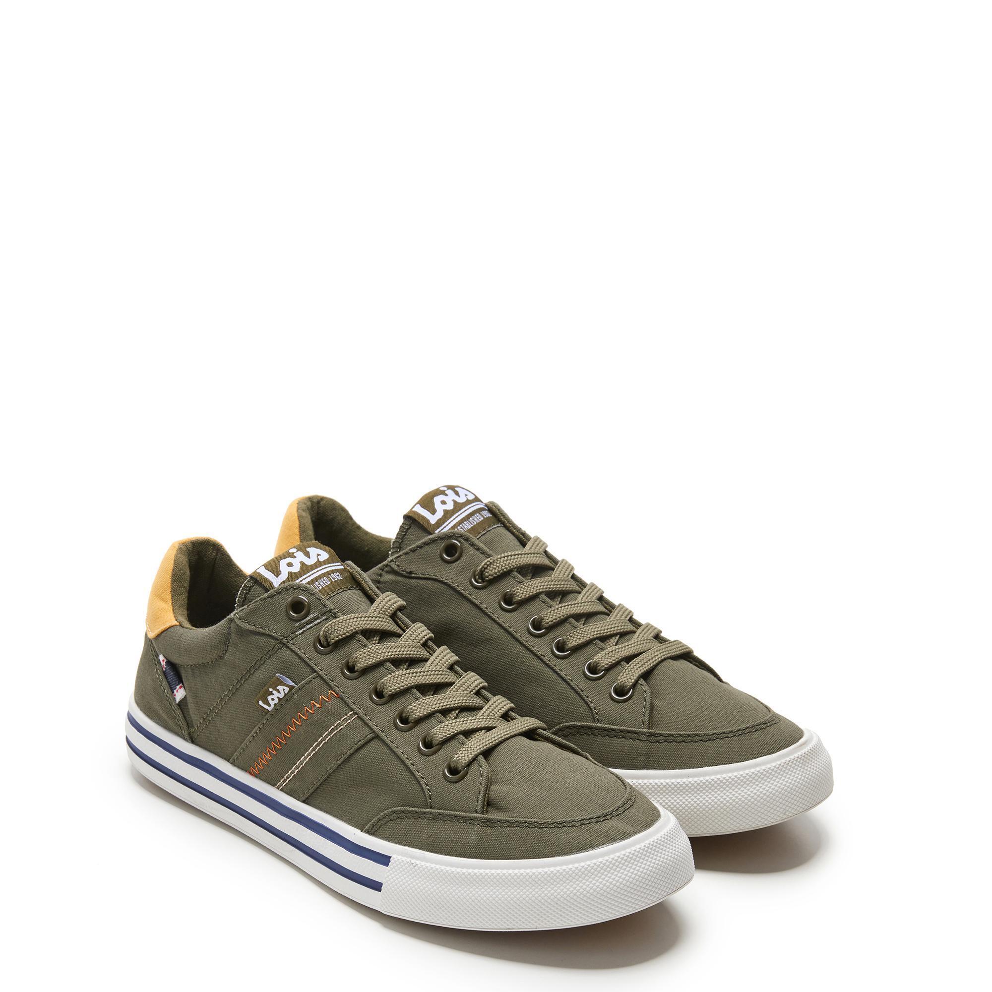 Zapatillas Caminar Hombre Lois 61375 Caqui con Cordones 2/5