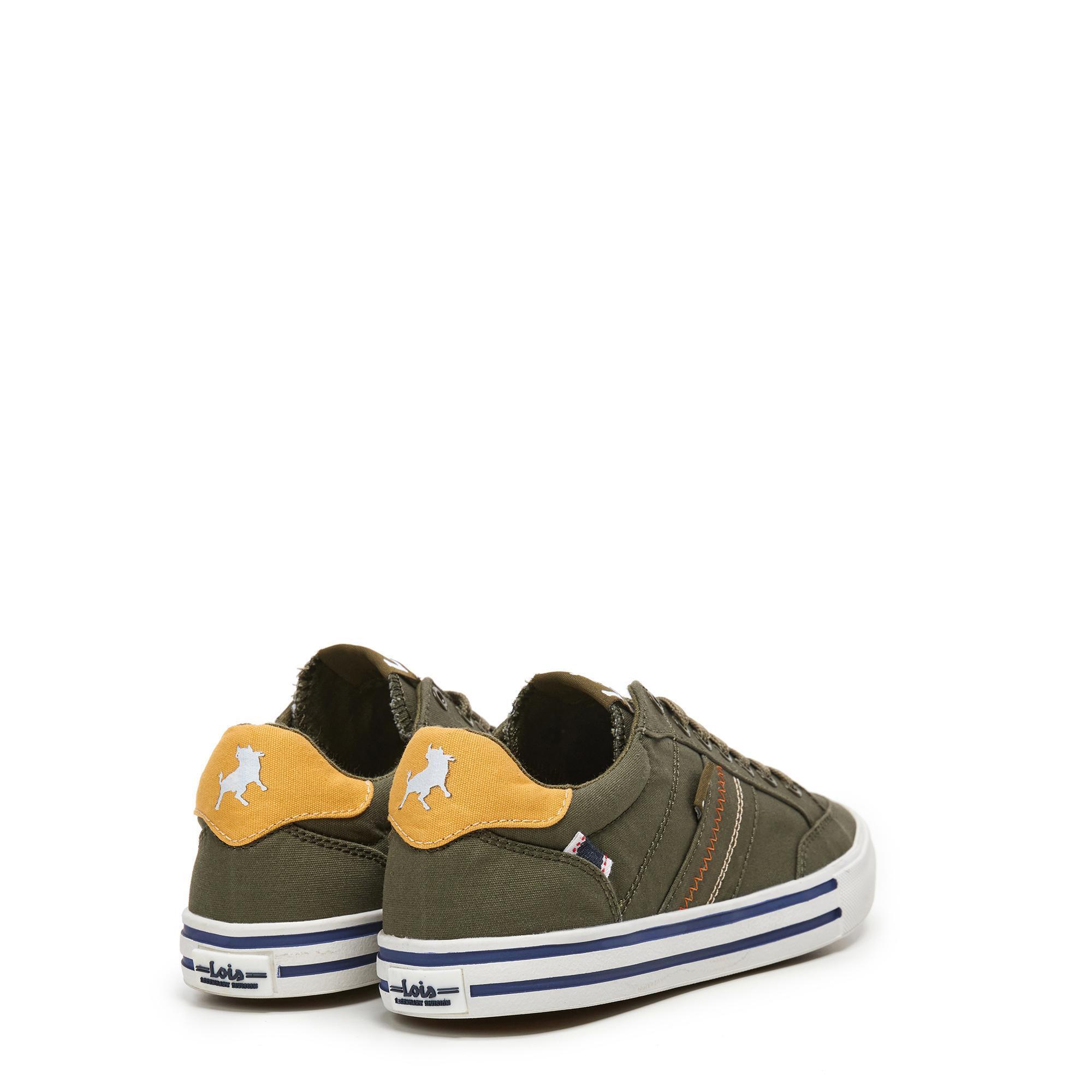 Zapatillas Caminar Hombre Lois 61375 Caqui con Cordones 3/5