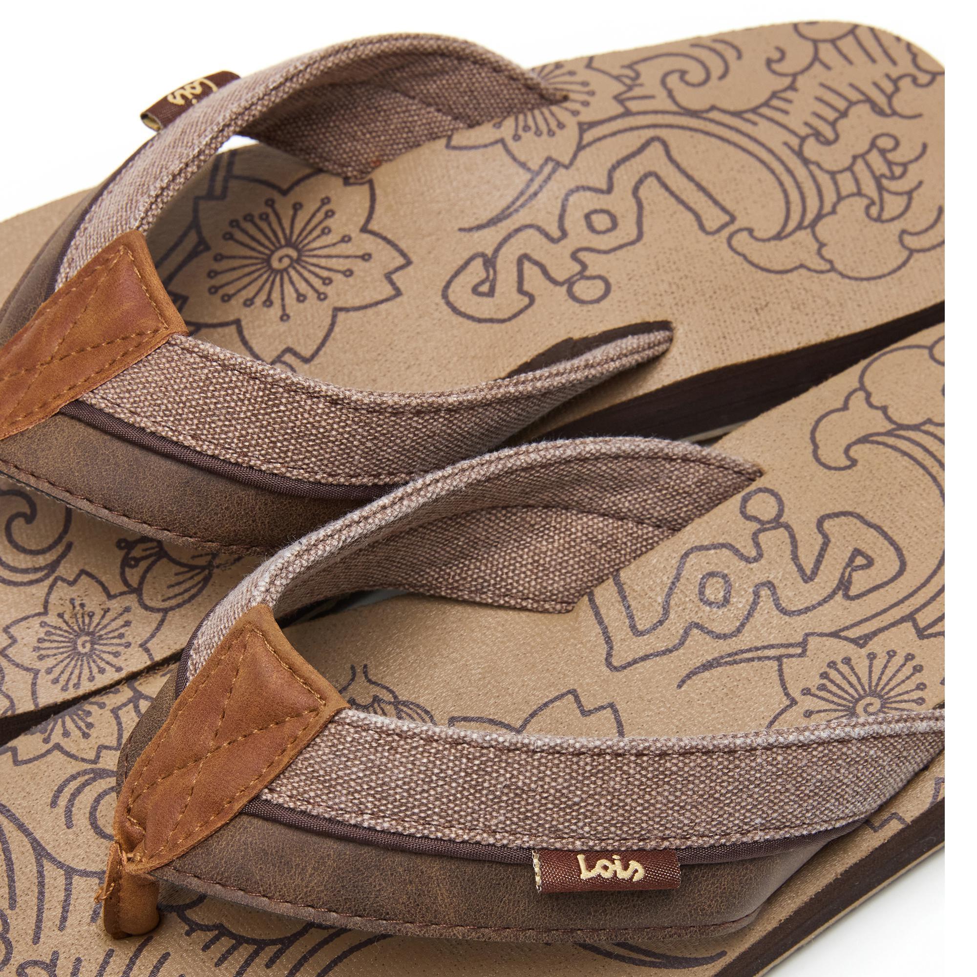 Sandalias de Dedo Hombre Lois 86110 Marrones 5/5
