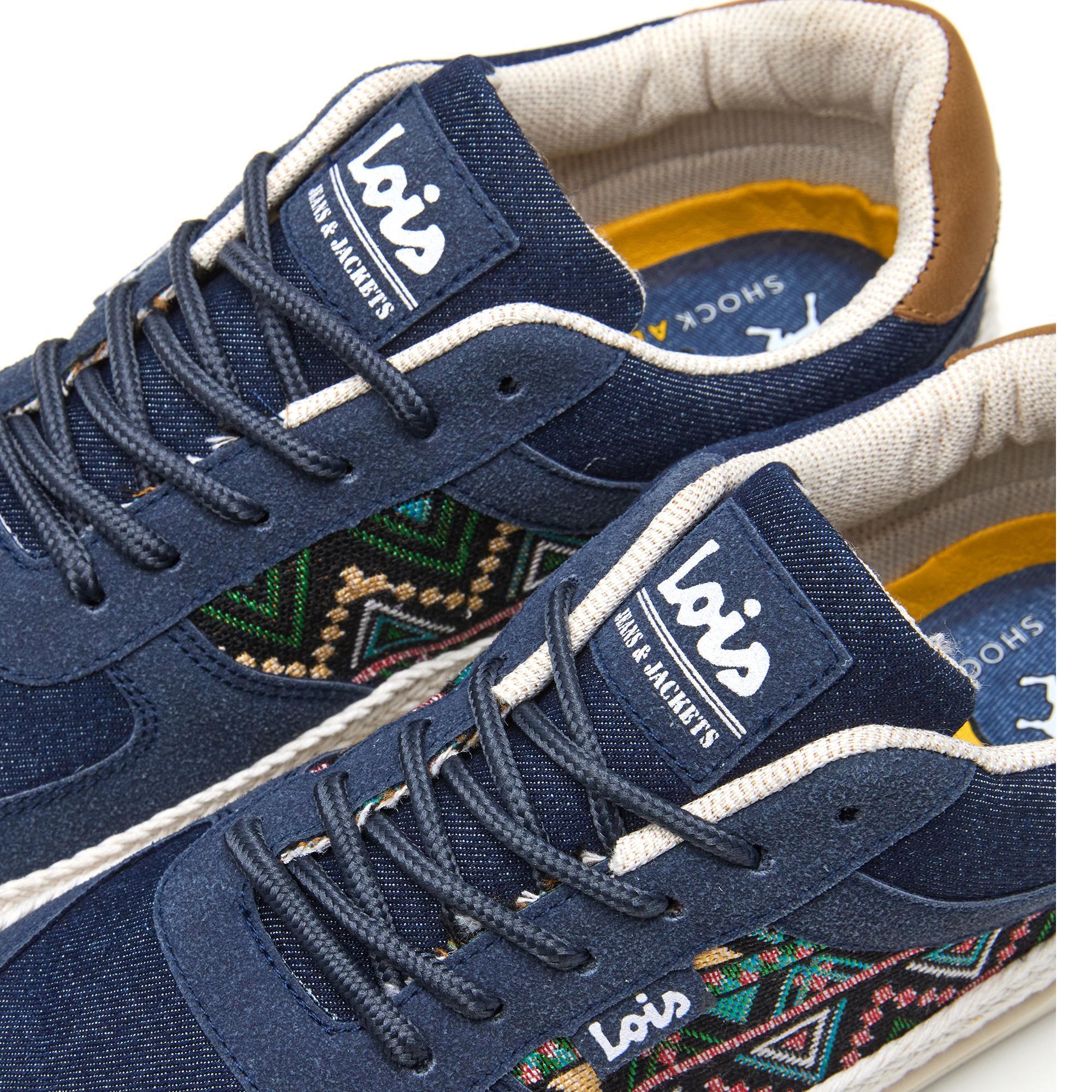 Zapatillas Caminar Hombre Lois 61387 Azul marino con Cordones 5/5