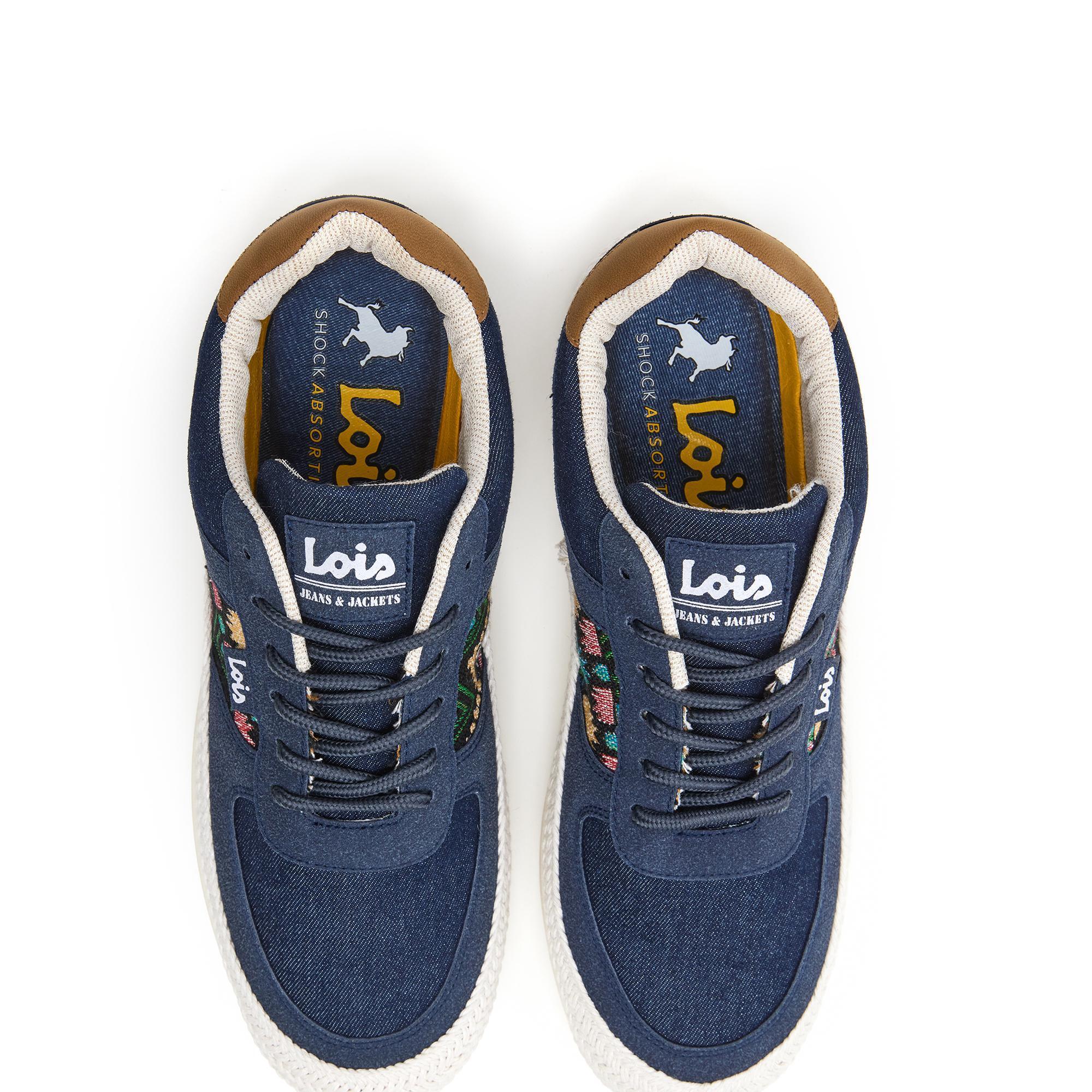 Zapatillas Caminar Hombre Lois 61387 Azul marino con Cordones 4/5