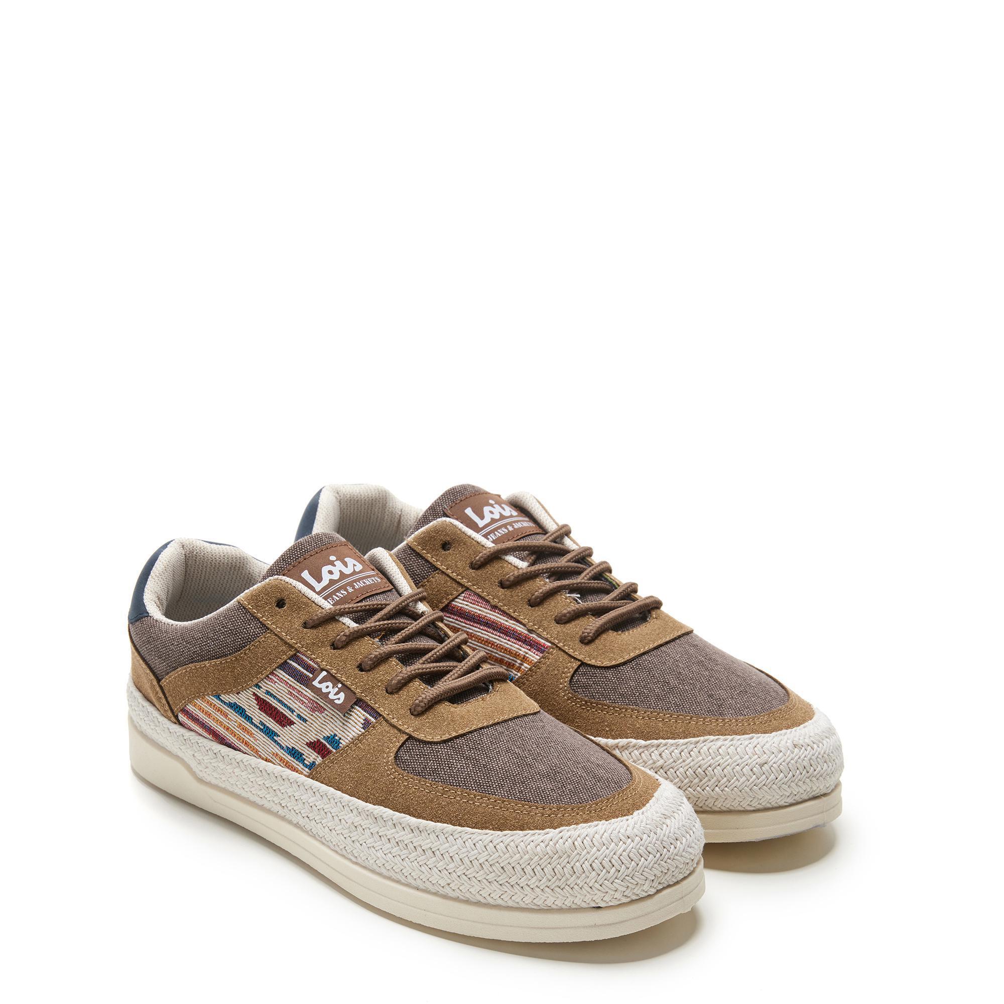Zapatillas Caminar Hombre Lois 61387 Marrones con Cordones 2/5