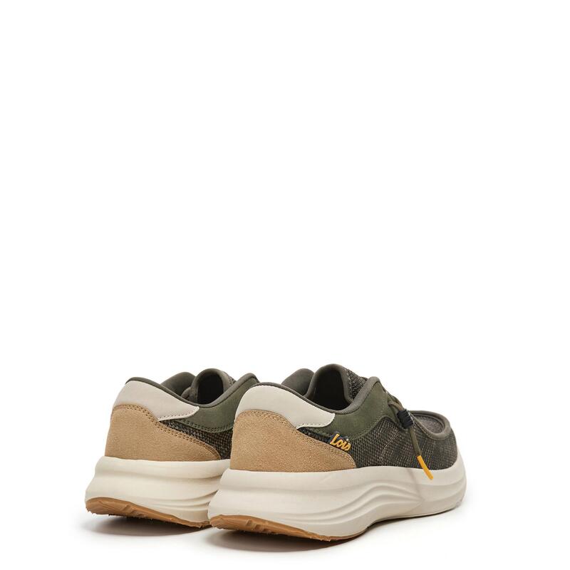 Zapatillas Caminar Hombre Lois 64465 Caqui con Cordones