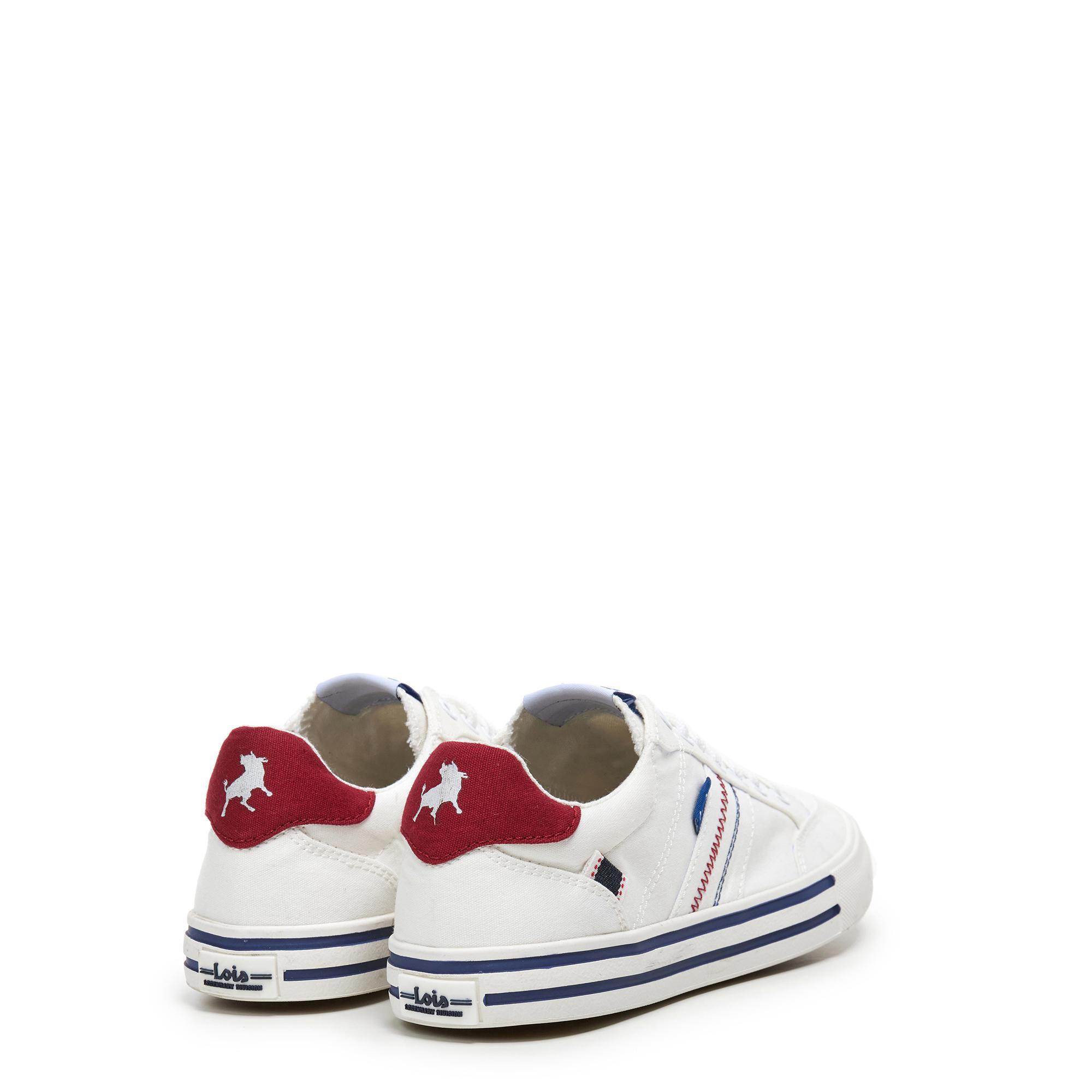 Zapatillas Caminar Hombre Lois 61375 Blancas con Cordones 3/5