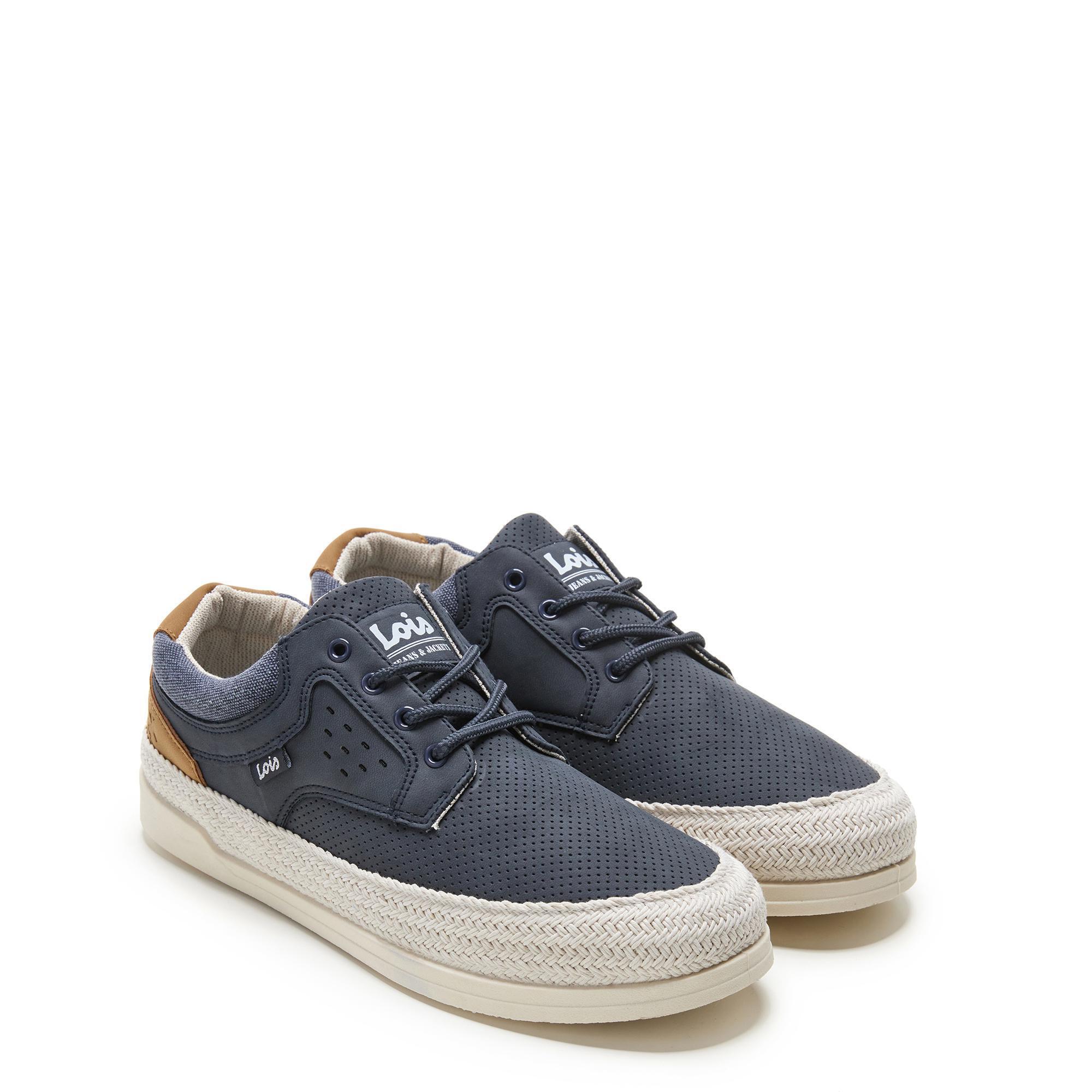 Zapatillas Caminar Hombre Lois 61382 Azul Marino con Cordones 2/5