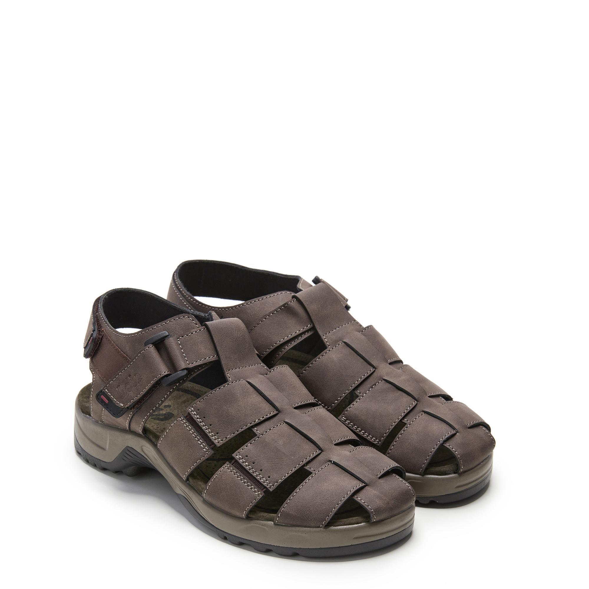 Sandalias Cerradas Hombre Lois 86118 Marrones Cierre Adherente 2/5