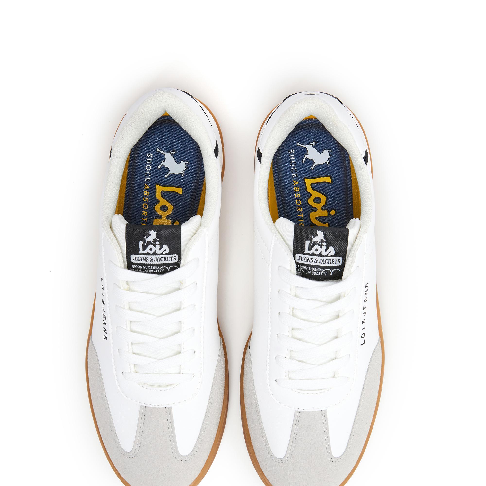 Zapatillas Caminar Hombre Lois 64462 Blancas con Cordones 4/5