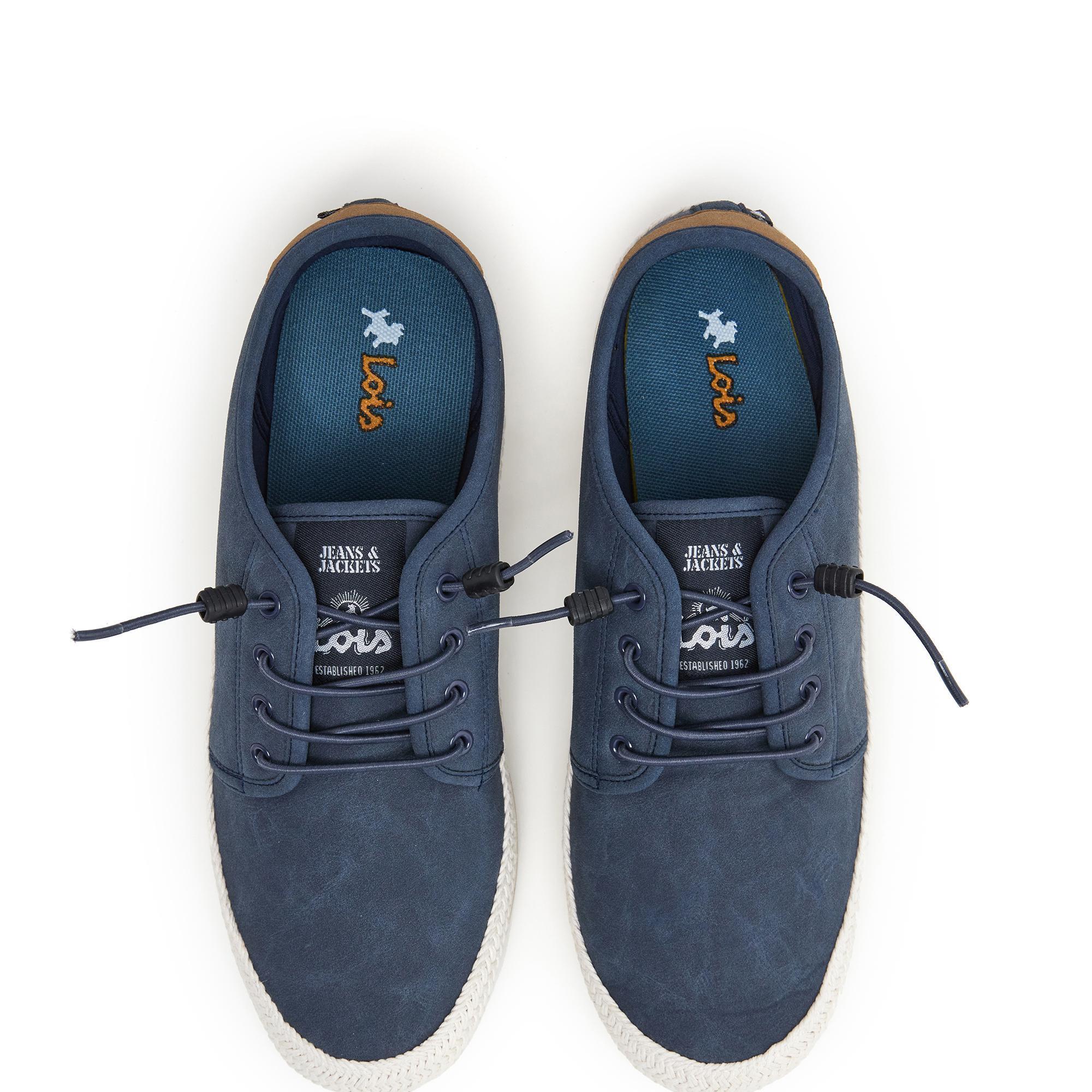 Zapatillas Caminar Hombre Lois 61388 Azul marino con Cordones 4/5
