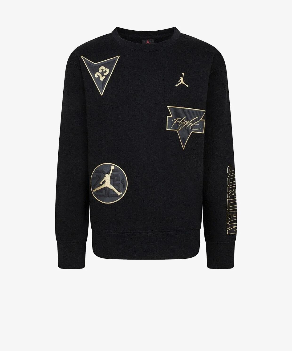 JORDAN FELPA GIROCOLLO RAGAZZO BLACK 1/1