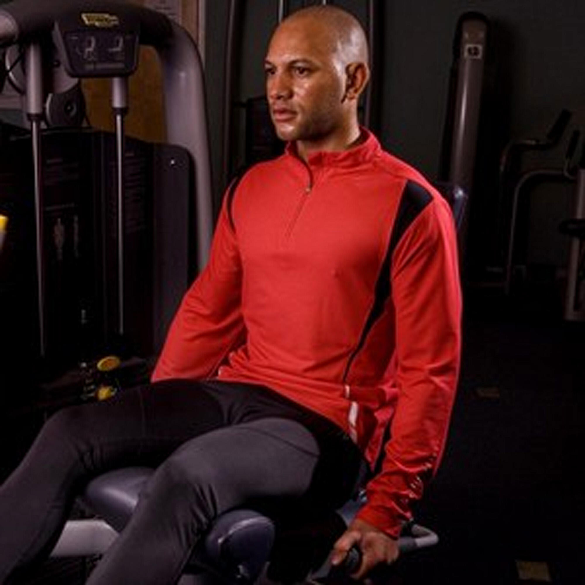 Unisex Sports Trial Performance Training Top (Red/Black/White) 2/2