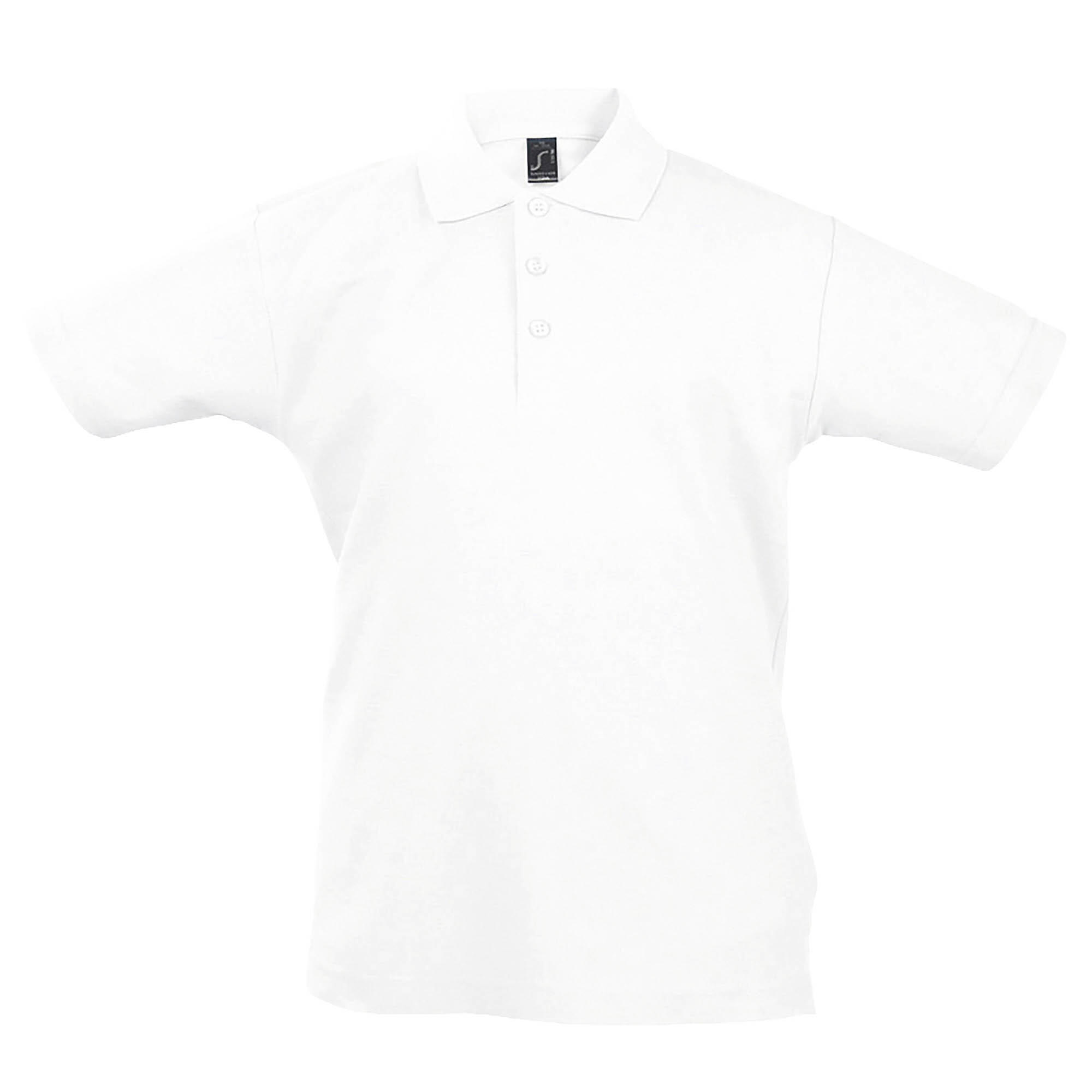SOL'S Kids Unisex Summer II Pique Polo Shirt (White)