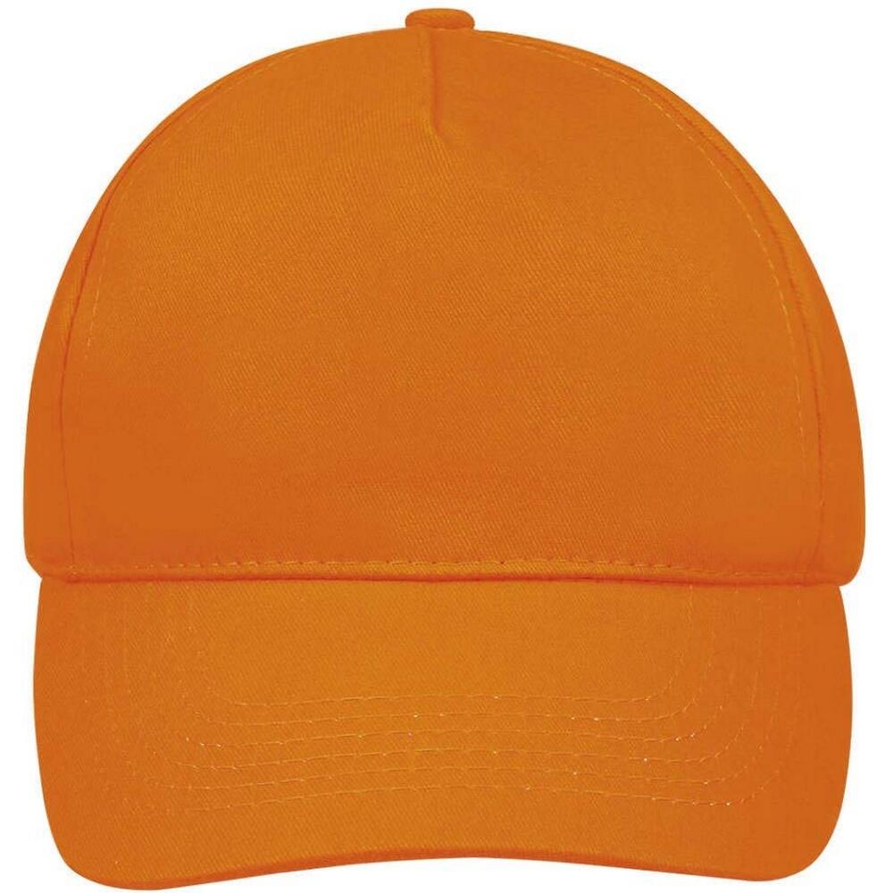Unisex Sunny 5 Panel Baseball Cap (Orange) 4/5