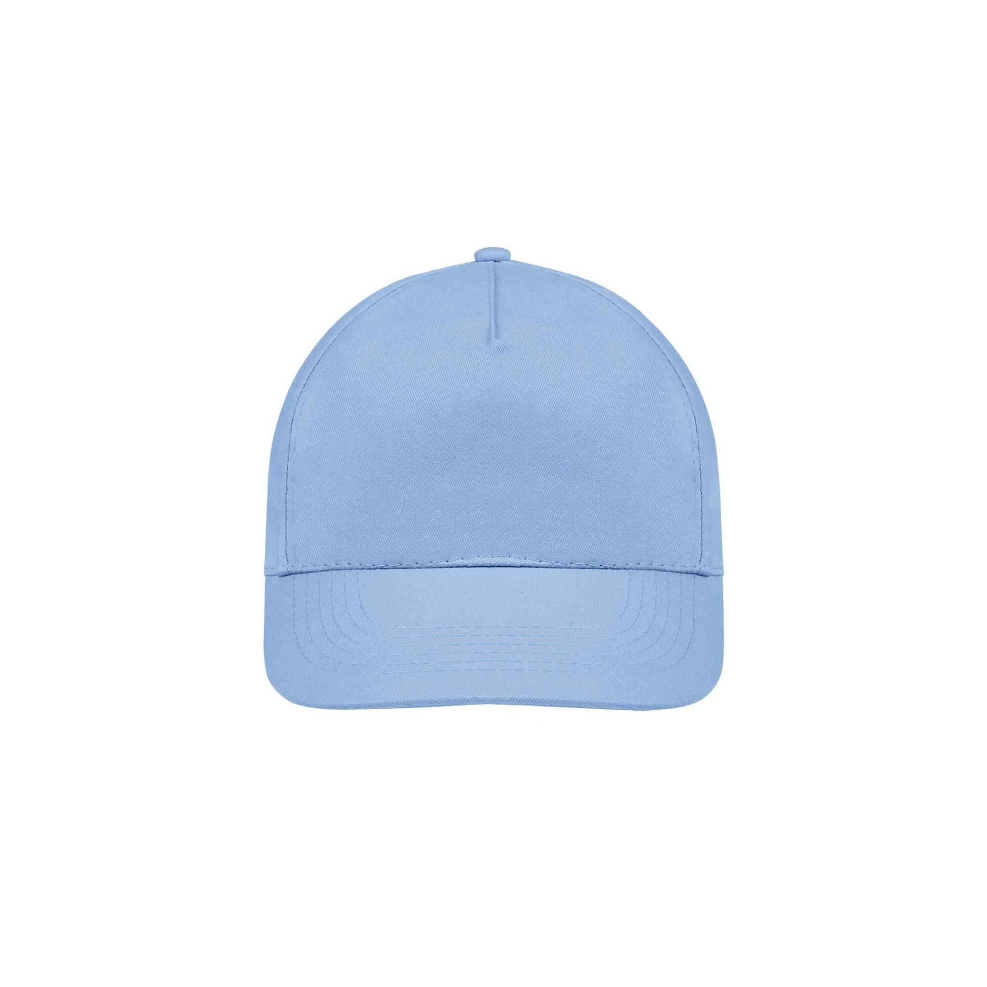 Unisex Sunny 5 Panel Baseball Cap (Sky Blue) 3/4