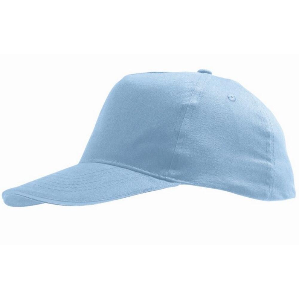 Unisex Sunny 5 Panel Baseball Cap (Sky Blue) 2/4