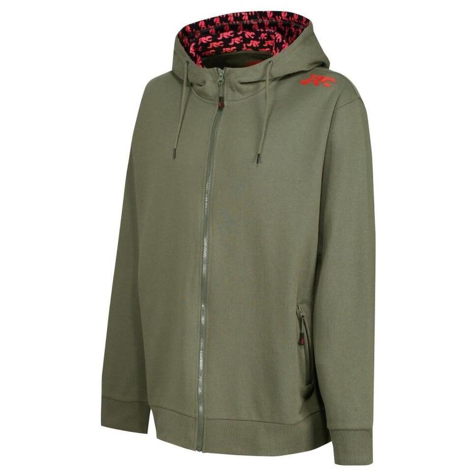Bluza Męska Wędkarska Na Zamek Khaki Jrc Zipped Hoodie Khaki