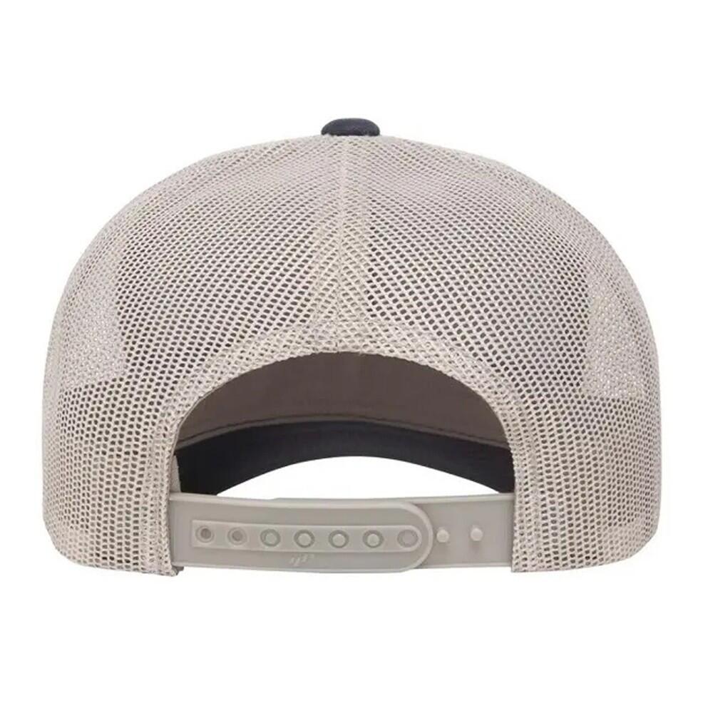 Unisex Adult Retro Two Tone Trucker Cap (Navy/Silver) 2/2