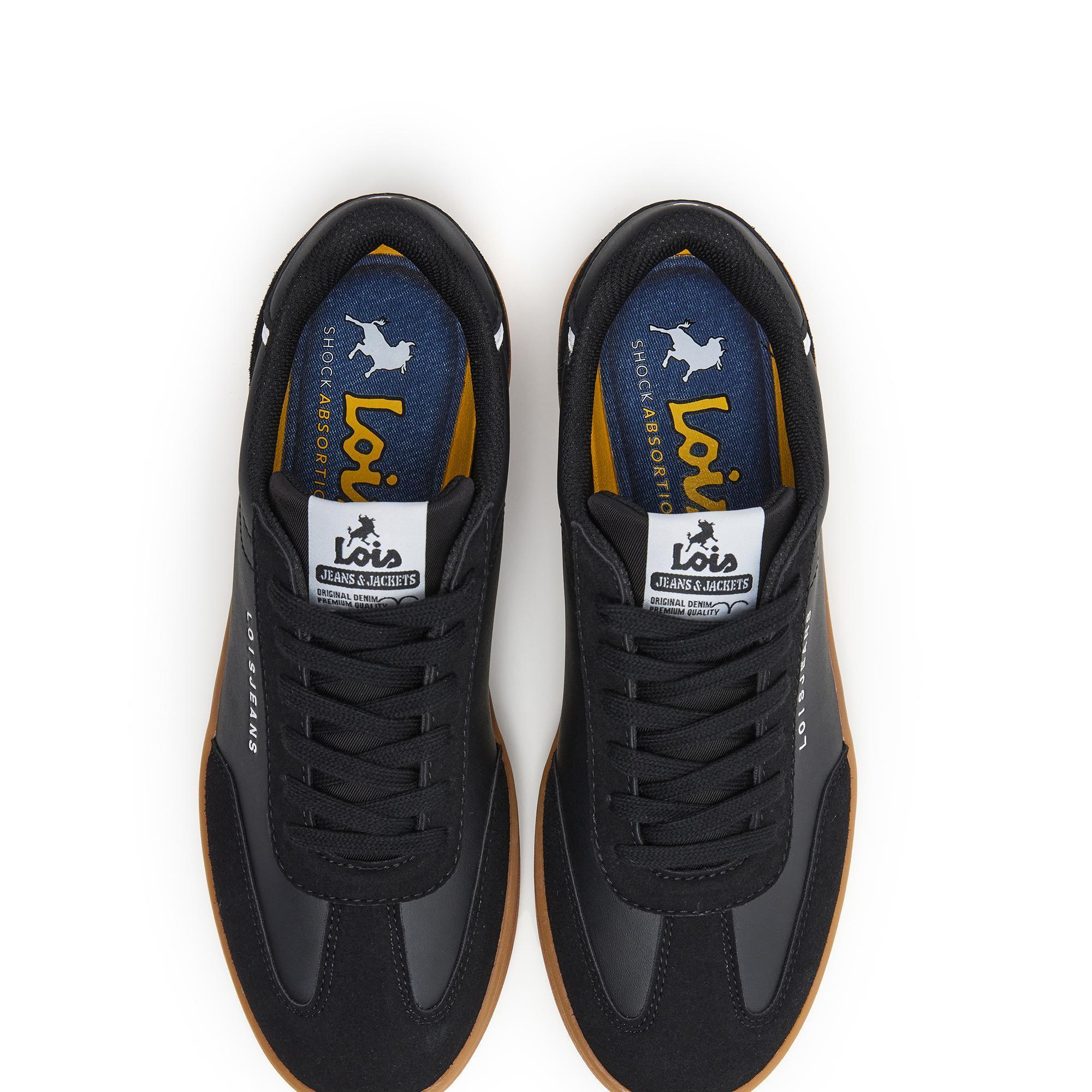 Zapatillas Caminar Hombre Lois 64462 Negras con Cordones 4/5