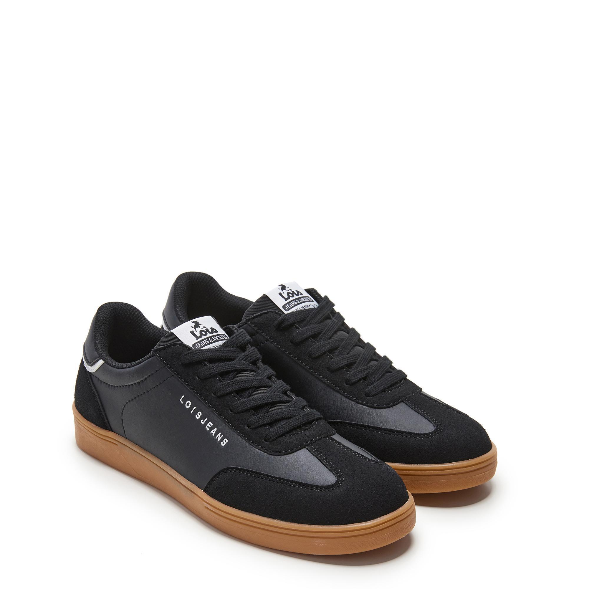 Zapatillas Caminar Hombre Lois 64462 Negras con Cordones 2/5