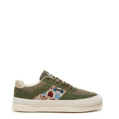 Zapatillas Caminar Hombre Lois 61387 Verdes con Cordones