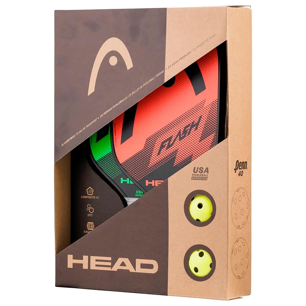 Head Flash 2 Player Pickleball Paddle Set Including Balls and Carrybag 3/5