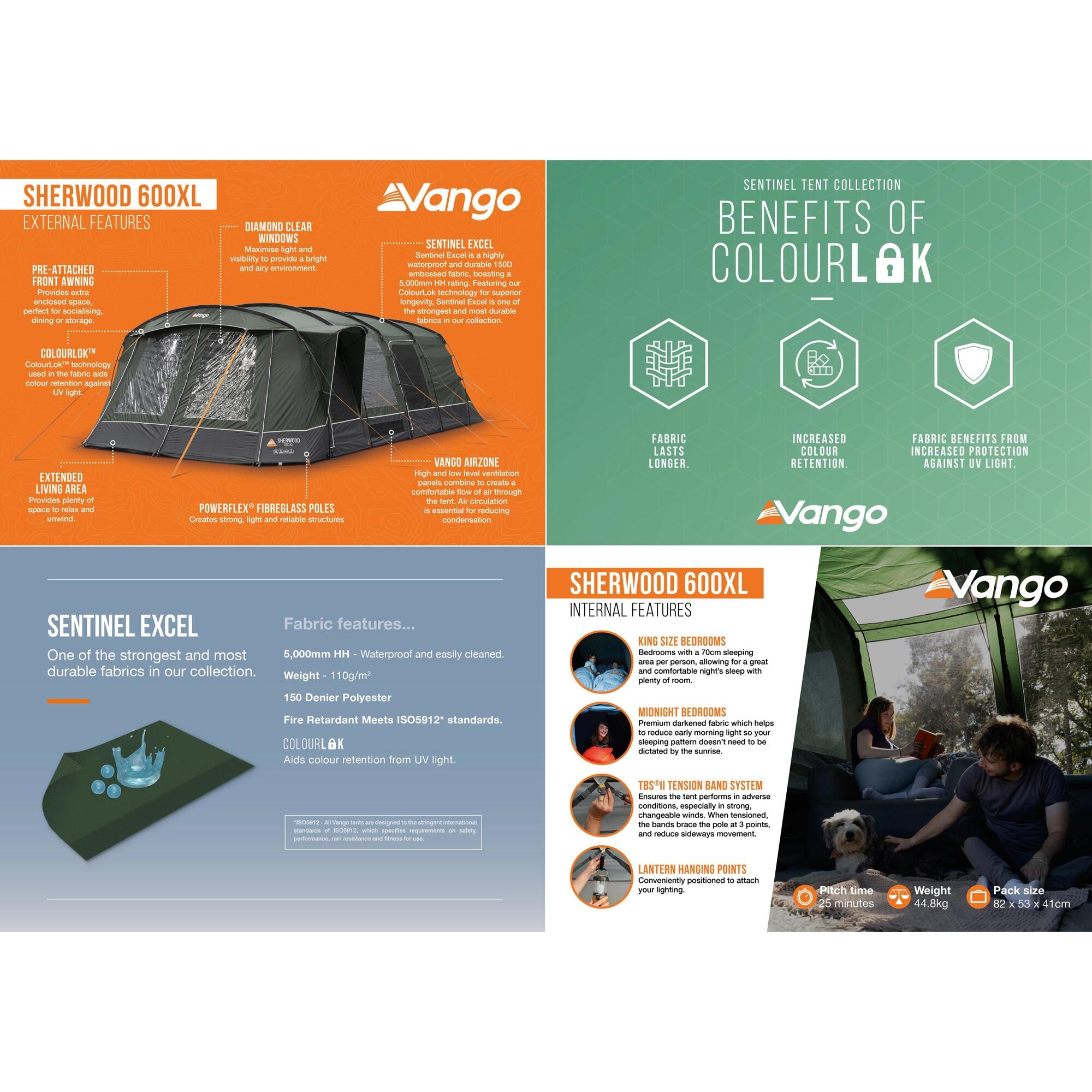 Namiot kempingowy 6 osobowy Vango Sherwood 600XL Package 2/7
