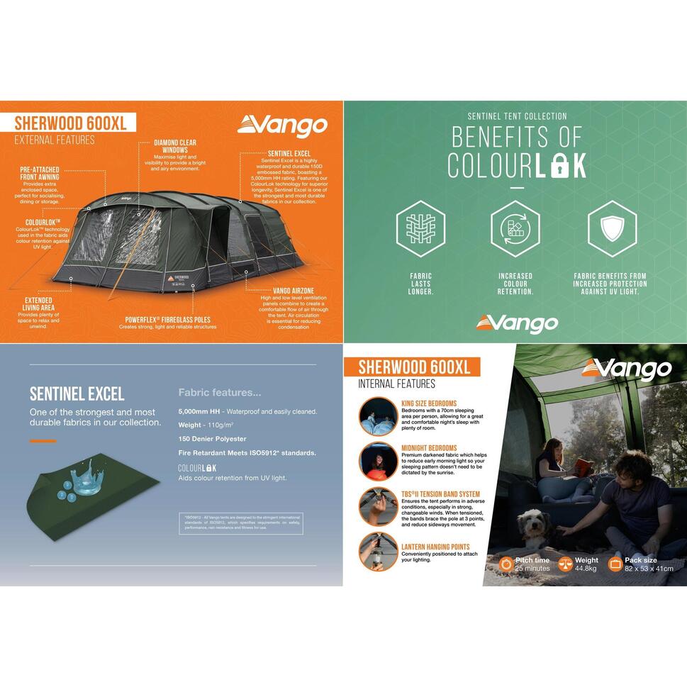 Namiot kempingowy 6 osobowy Vango Sherwood 600XL Package