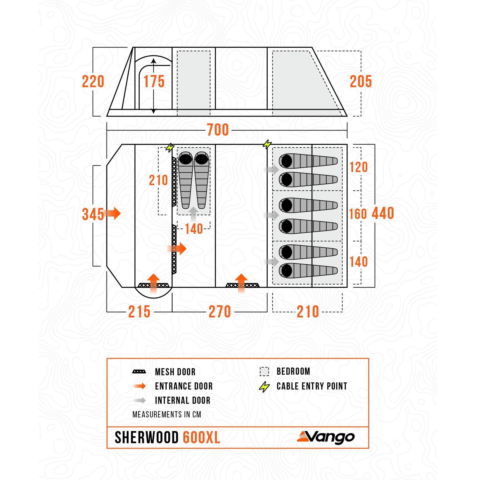 Namiot kempingowy 6 osobowy Vango Sherwood 600XL Package 7/7