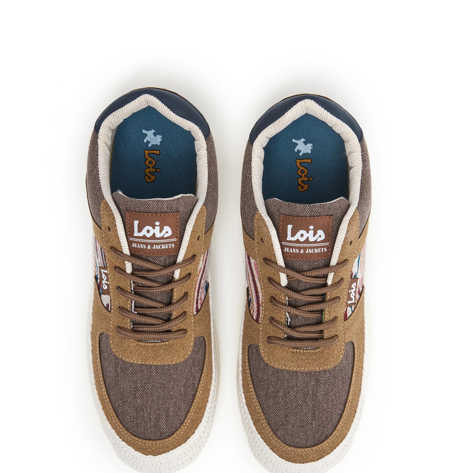 Zapatillas Caminar Hombre Lois 61387 Marrones con Cordones 4/5