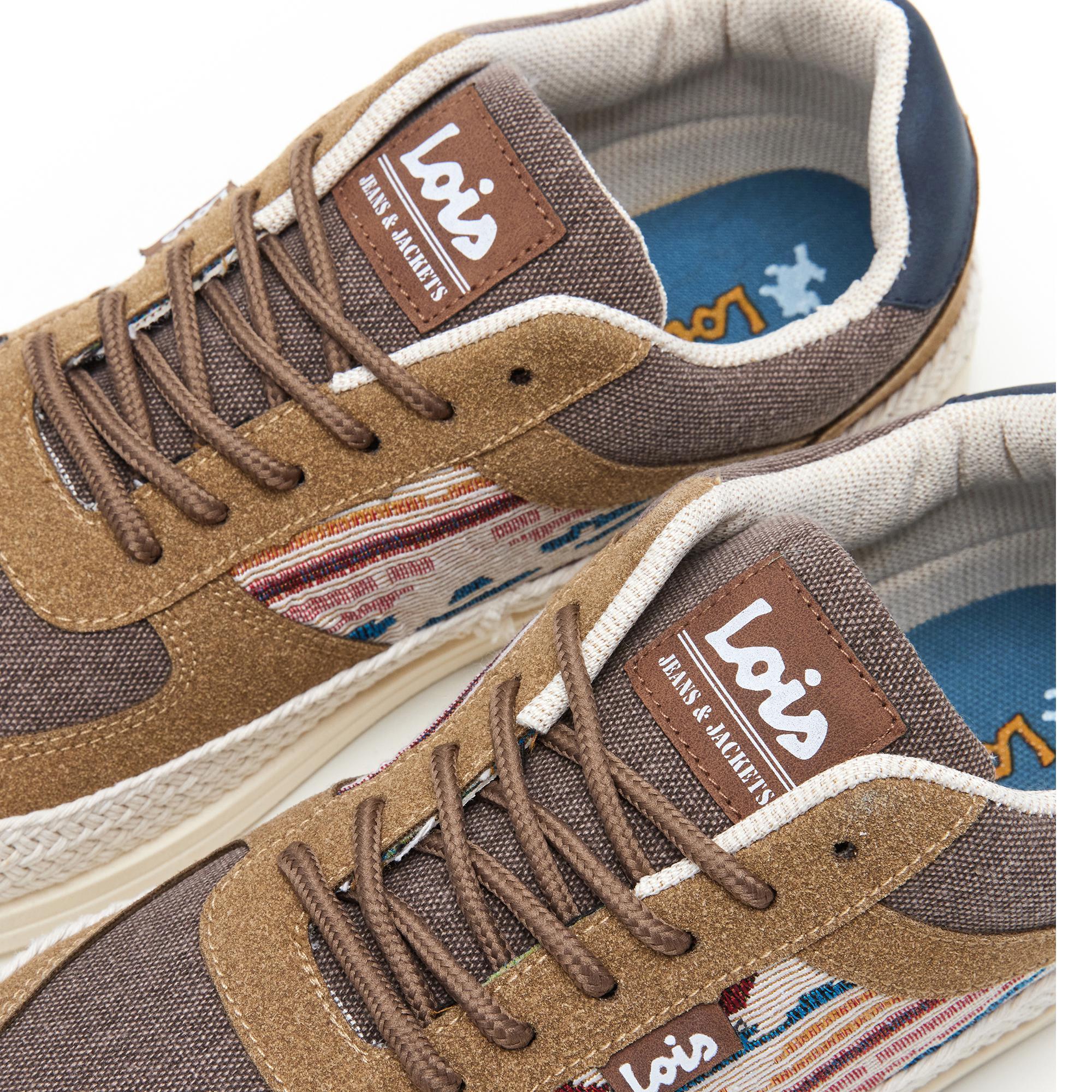 Zapatillas Caminar Hombre Lois 61387 Marrones con Cordones 5/5