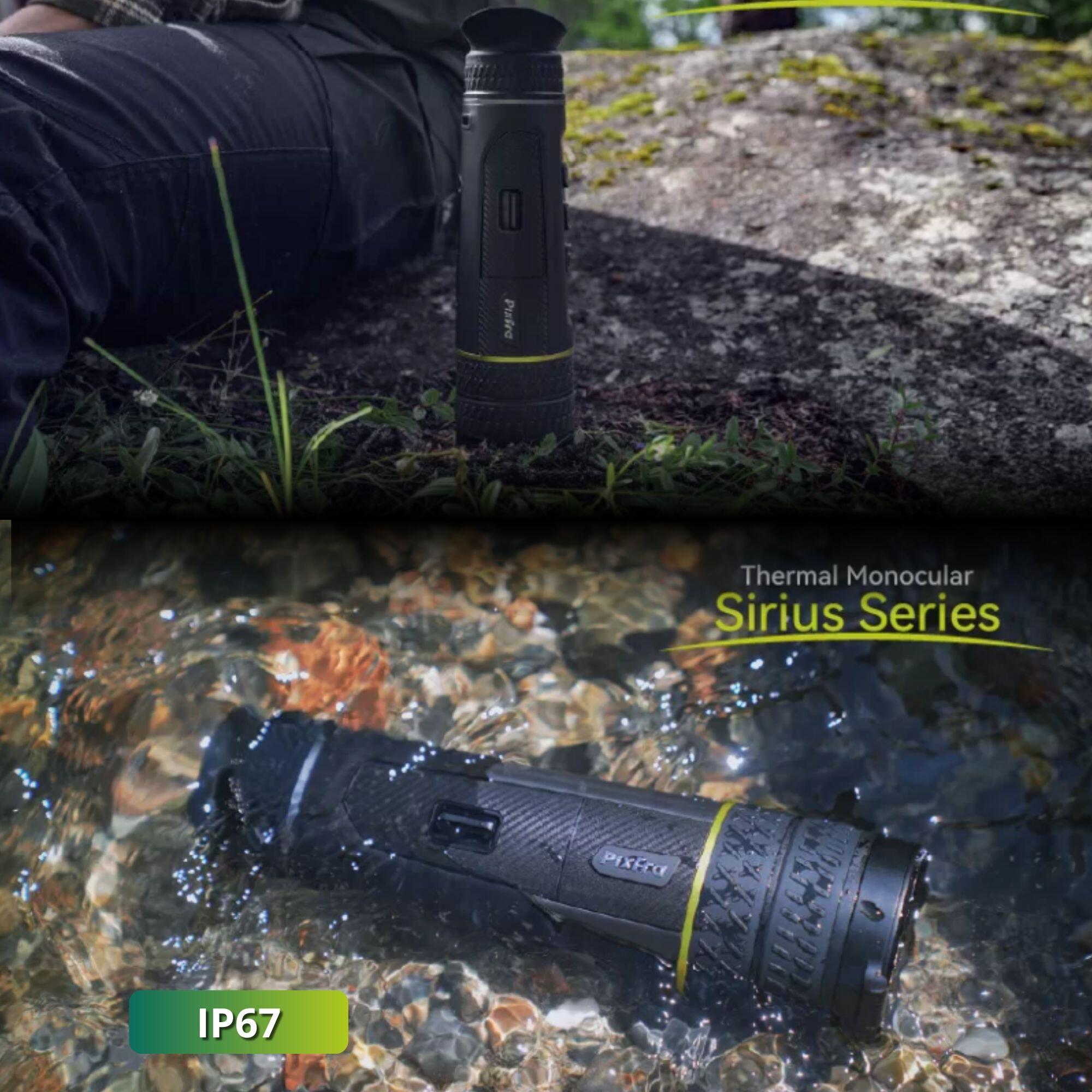Monocular Térmico 50 mm - 2600 m PIXFRA Sirius S650 <18 mK OLED 1920 x 1080 6/7